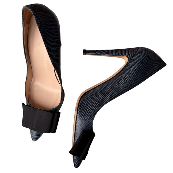 Club Monaco Vero Cuoio blue heels 36 1/2 - Picture 8 of 8